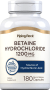 Betaine HCl, 1200 mg (per serving), 180 Quick Release Capsules