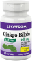 Ginkgo Biloba Standardized Extract, 60 mg, 60 Capsules
