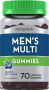 Men's Multivitamin + B-12 D3 & Zinc Gummies (Natural Berry), 70 Vegetarian Gummies
