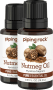 Nutmeg Pure Essential Oil (GC/MS Tested), 1/2 fl oz (15 mL) Dropper Bottle, 2  Dropper Bottles