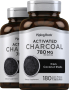 Activated Coconut Charcoal, 780 mg (per serving), 180 Quick Release Capsules, 2  Bottles