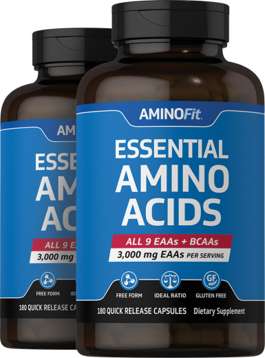 AminoFit Essential Amino Acids, 180 Quick Release Capsules, 2 Bottles