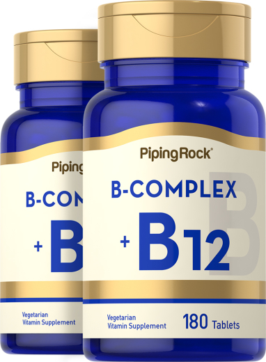 B Complex Plus Vitamin B-12, 180 Tablets, 2  Bottles