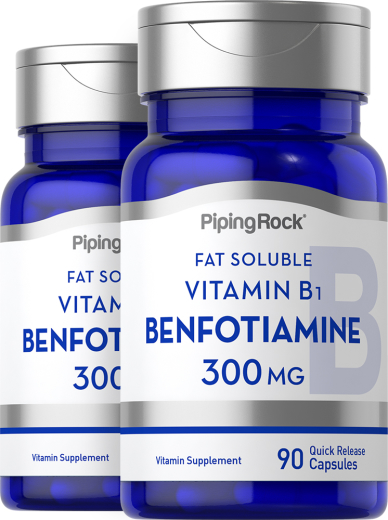 Benfotiamine (Fat Soluble Vitamin B-1), 300 mg, 90 Quick Release Capsules, 2  Bottles