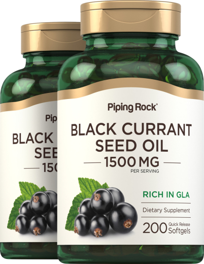Black Currant Seed Oil, 1500 mg, 200 Quick Release Softgels, 2  Bottles