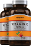 Buffered C 1000 mg with Bioflavonoids & Wild Rose Hips, 250 Coated Caplets, 2  Bottles