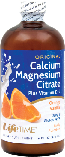 Calcium Magnesium Citrate plus D3 Liquid (Orange Vanilla), 16 fl oz (473 mL) Bottle