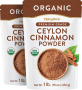 Ceylon Cinnamon Powder (Organic), 1 lb (454 g) Bag, 2  Bags