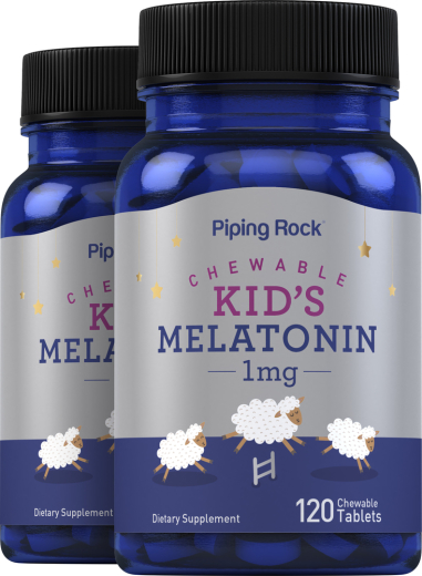 Chewable Kid's Melatonin, 1 mg, 120 Chewable Tablets, 2  Bottles