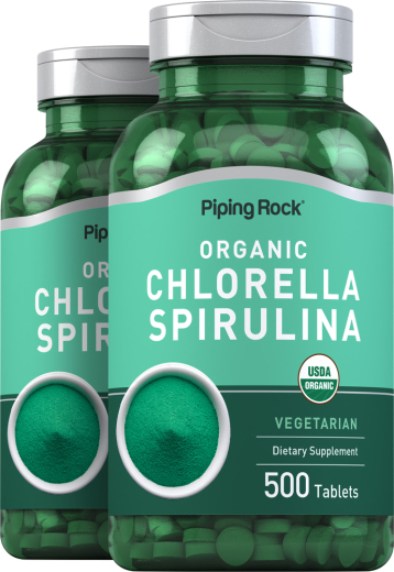 Chlorella Spirulina (Organic), 500 Tablets, 2  Bottles