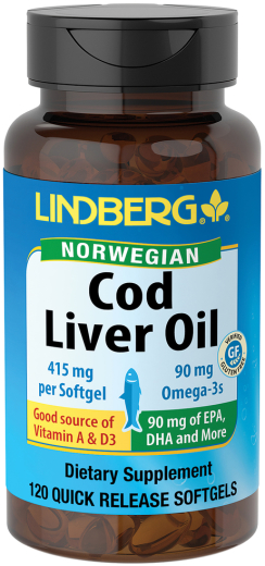 Cod Liver Oil (Norwegian), 415 mg, 120 Quick Release Softgels