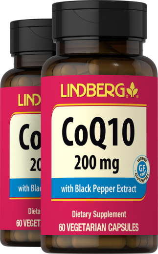 CoQ10, 200 mg, 60 Vegetarian Capsules, 2  Bottles
