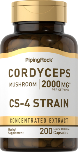 Cordyceps Mushroom, 2000 mg, 200 Quick Release Capsules