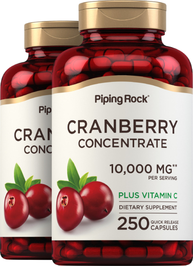 Cranberry Concentrate Plus Vitamin C, 10,000 mg, 250 Quick Release Capsules, 2  Bottles