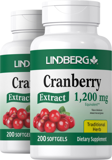 Cranberry Extract, 1200 mg, 200 Softgels, 2  Bottles