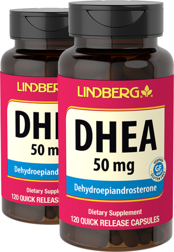 DHEA, 50 mg, 120 Quick Release Capsules, 2  Bottles