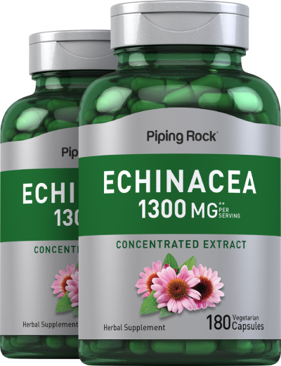 Echinacea, 1300 mg, 180 Vegetarian Capsules, 2  Bottles