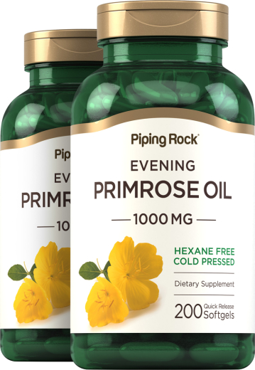 Evening Primrose Oil, 1000 mg, 200 Quick Release Softgels, 2  Bottles