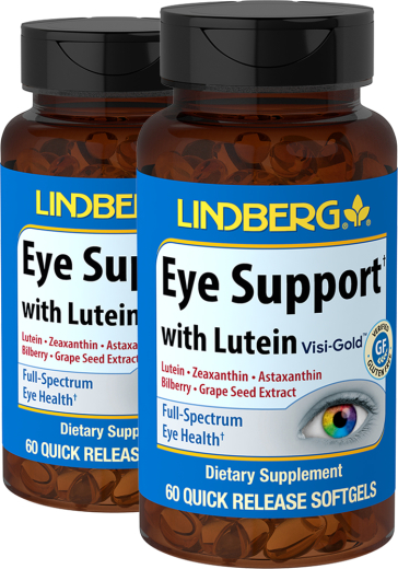 Eye Support with Lutein, 60 Quick Release Softgels, 2 Bottles