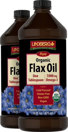 Flax Oil Liquid (Organic), 16 fl oz (473 mL) Bottle, 2  Bottles