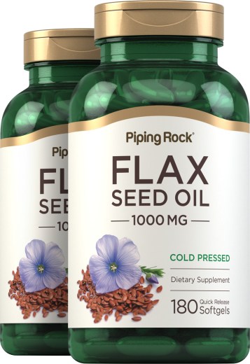 Flaxseed Oil, 1000 mg, 180 Quick Release Softgels, 2  Bottles