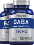 GABA (Gamma-Aminobutyric Acid), 750 mg, 100 Quick Release Capsules, 2  Bottles