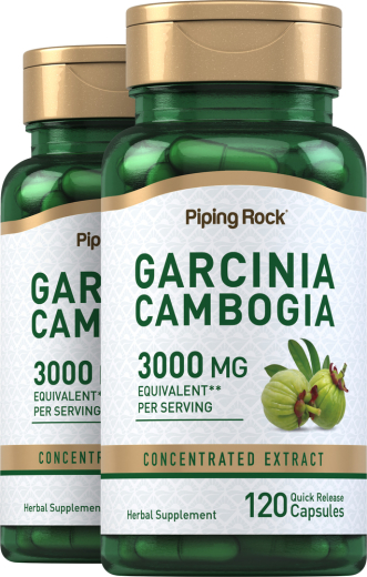 Garcinia Cambogia, 3000 mg, 120 Quick Release Capsules, 2  Bottles