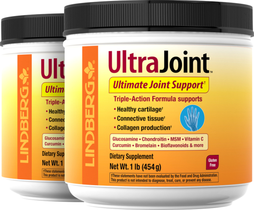 Glucosamine, Chondroitin, Turmeric & MSM Powder UltraJoint, 1 lb (454 g) Bottle, 2  Bottles