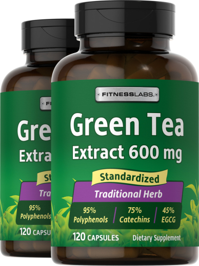 Green Tea Standardized Extract, 600 mg, 120 Capsules, 2 Bottles