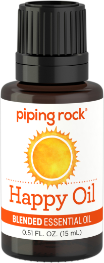 Happy Essential Oil Blend (GC/MS Tested), 1/2 fl oz (15 mL) Dropper Bottle