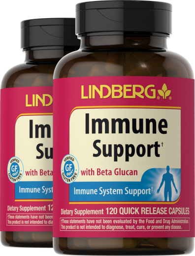 Immune Support with Beta Glucan, 120 Quick Release Capsules, 2 Bottles