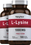 L-Lysine (Free Form), 1000 mg, 180 Coated Caplets, 2  Bottles