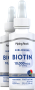 Liquid Biotin (Berry), 10,000 mcg, 2 fl oz (59 mL) Bottle, 2  Dropper Bottles