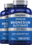 Magnesium Glycinate, 375 mg (per serving), 130 Quick Release Softgels, 2  Bottles