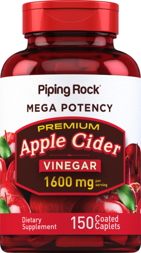 Mega Potency Apple Cider Vinegar, 1600 mg, 150 Coated Caplets