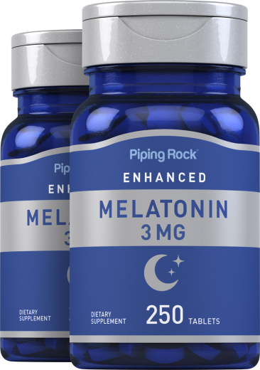Melatonin, 3 mg, 250 Tablets, 2  Bottles