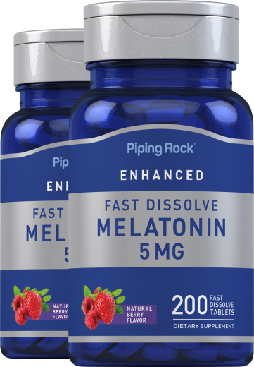 Melatonin Fast Dissolve Tablets, 5 mg, 200 Fast Dissolve Tablets, 2  Bottles