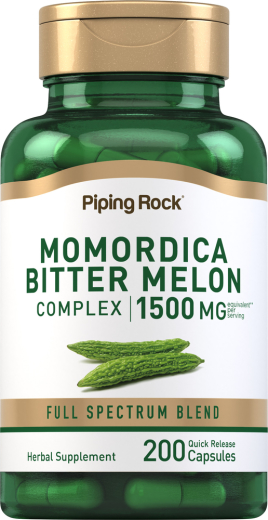 Momordica Bitter Melon, 1500 mg, 200 Quick Release Capsules