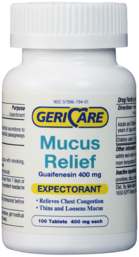 Mucus Relief (Expectorant) Guaifenesin 400mg, Compare to, 100 Tablets