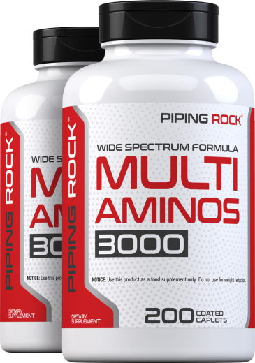 Multi Aminos, 200 Coated Caplets, 2  Bottles