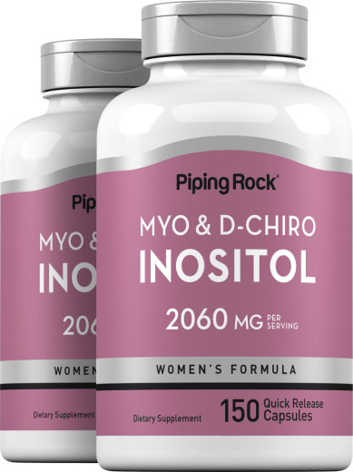 Myo & D-Chiro Inositol for Women, 2060 mg, 150 Quick Release Capsules, 2  Bottles
