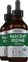 Nascent Iodine (Organic), 325 mcg (per serving), 2 fl oz (59 mL) Dropper Bottles, 2  Bottles