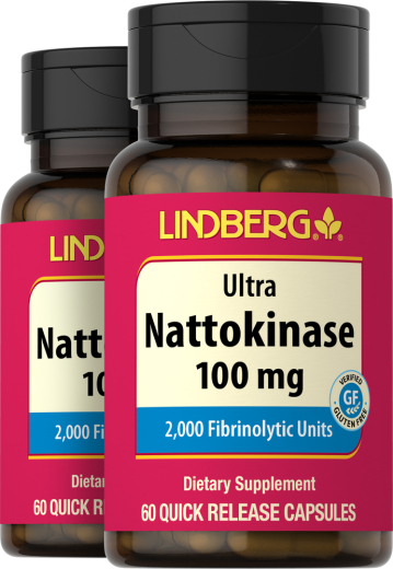 Nattokinase (2,000 FU), 100 mg, 60 Quick Release Capsules, 2 Bottles