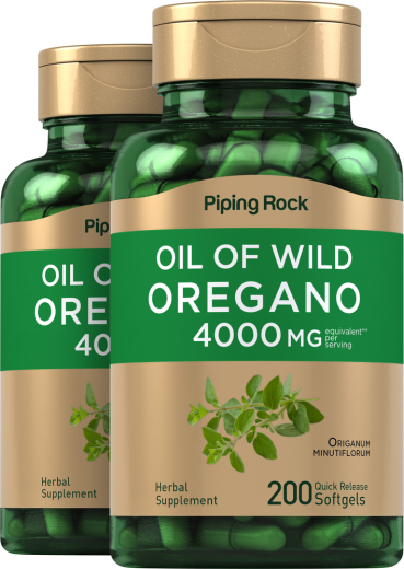 Oil of Oregano, 4000 mg, 200 Quick Release Softgels, 2  Bottles