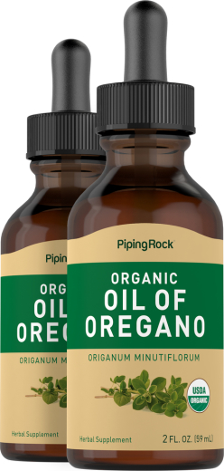 Oil of Oregano (Organic), 2 fl oz (59 mL) Dropper Bottle, 2  Dropper Bottles