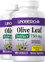 Olive Leaf Standardized Extract, 750 mg, 180 Capsules, 2  Bottles