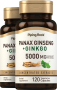 Panax Ginseng + Ginkgo, 5000 mg (per serving), 120 Vegetarian Capsules, 2  Bottles