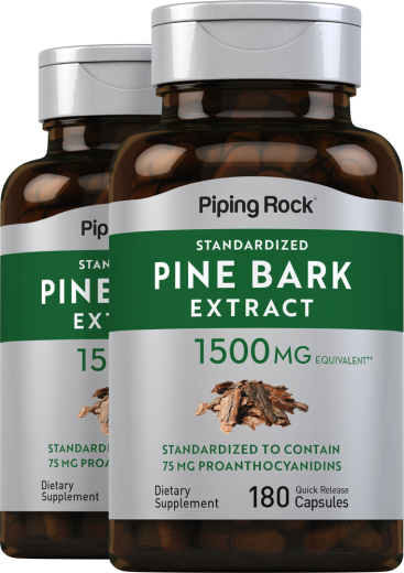 Pine Bark Extract, 1500 mg, 180 Quick Release Capsules, 2  Bottles