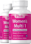 Pink Women's Multi 1 Iron Free, 90 Quick Release Softgels, 2  Bottles