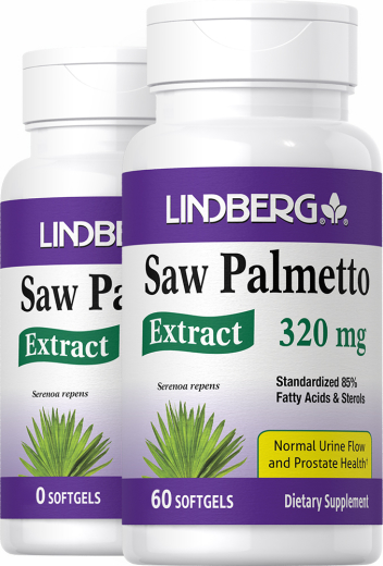 Saw Palmetto Standardized Extract, 320 mg, 60 Softgels, 2  Bottles